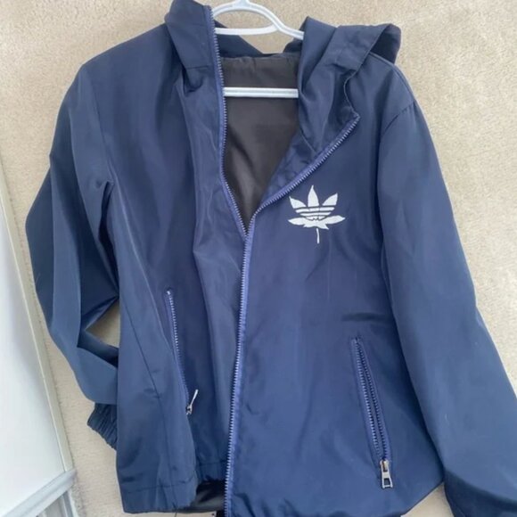 Navy Blue Windbreaker Jacket